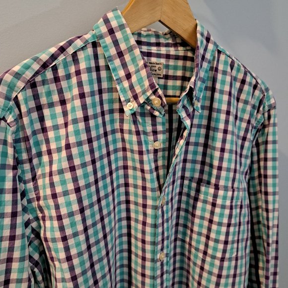 J. Crew men's large long sleeve button down plaid shirt - Picture 5 of 11